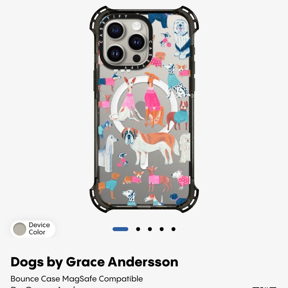 Casetify Dogs by Grace Andersson iPhone 15 Pro Max MagSafe Bounce Case